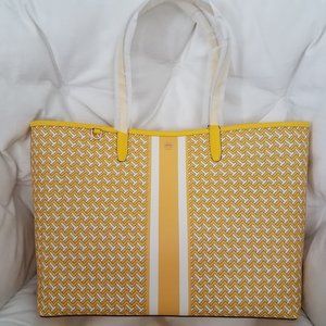 Tory Burch Tzag Allover Tote Yellow NWT